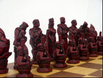 Christopher Columbus Ornamental Chess Set by Berkeley Chess (Board not included)