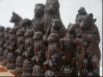 Reynard the Fox Ornamental Chess Set by Berkeley Chess (Board not included)