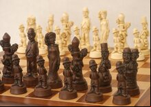 Berkeley Movie Stars Ornamental Chess set (cream & brown, board not included)