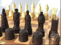 Berkeley Chess English History Ornamental Chess Set (Board not included)