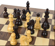 DGT Walnut Chess Board with Royal Wooden Chess Pieces