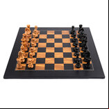 Ferrer - Black Olive Deluxe Chess Set with Staunton Pieces