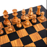 Ferrer - Black Olive Deluxe Chess Set with Staunton Pieces