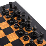 Ferrer - Black Olive Deluxe Chess Set with Staunton Pieces