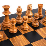 Ferrer - Black Olive Deluxe Chess Set with Staunton Pieces