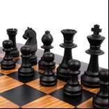 Ferrer - Black Olive Deluxe Chess Set with Staunton Pieces