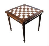 Italfama 4-leg Chess Table with Alabaster & Marble Top (84cm Board)