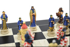 Italfama Crusaders v. Saracens Resin Chess Set - Board not included