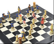 Italfama Crusaders v. Saracens Resin Chess Set - Board not included