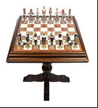 Italfama Renaissance Hand-Painted Metal Chess Pieces (5.5-inch King)