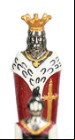 Italfama Renaissance Hand-Painted Metal Chess Pieces (5.5-inch King)