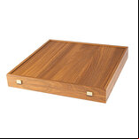 Manopoulos Olive Burl Chess Set with 50cm Chessboard