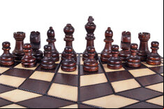 Small Hexagonal 3 Player Chess Set - 32cm board WITHOUT Edge Numbers