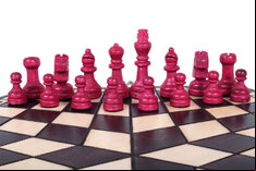 Small Hexagonal 3 Player Chess Set - 32cm board WITHOUT Edge Numbers