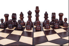 Small Hexagonal 3 Player Chess Set - 32cm board WITHOUT Edge Numbers