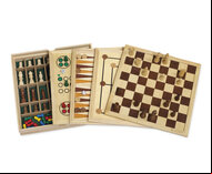 Dal Negro 5-in-1 Wooden Games Compendium - 36cm