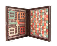 Chess, Backgammon, Ludo, Snakes & Ladders Wooden Games Compendium