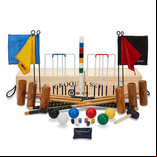Uber Games 6 player Pro Croquet Set in a wooden box