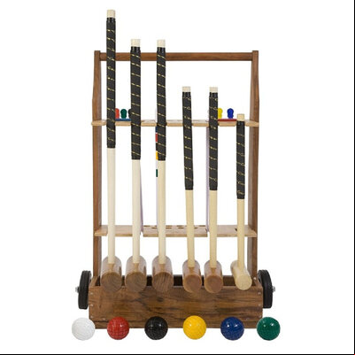 Uber Games 6 Player Pro Croquet Set with Croquet Stand