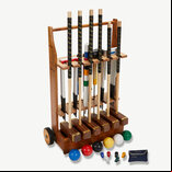 Uber Games Championship 6 Player Croquet Set with a stand