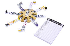 Deluxe Double 12 Mexican Train Dominoes in Wooden Box