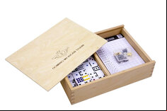 Deluxe Double 12 Mexican Train Dominoes in Wooden Box