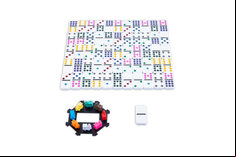 Double 9 Mexican Train Dominoes in Wooden Box