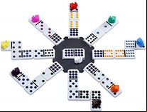Longfield Games Mexican Train Dominoes in Wooden Case