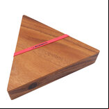 Rombol Tridomino in Triangular Wooden Box - Coloured Dots, 2 Jokers