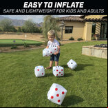 GoSports Set of 6 x 6 inch Inflatable Giant Dice