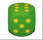 1 Giant Foam Die - 16cm - GREEN