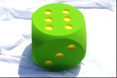 1 Giant Foam Die - 30cm - GREEN