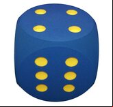 1 Giant Foam Die- 30cm - BLUE