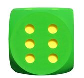 1 Giant Foam Die - 50cm - GREEN
