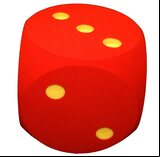 1 Giant Foam Die - 30cm - RED