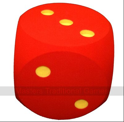 1 Giant Foam Die - 30cm - RED