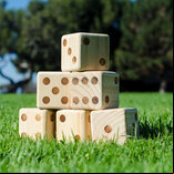 GoSports Giant Wooden Dice - Set of 6, 9cm - 3.5 inches