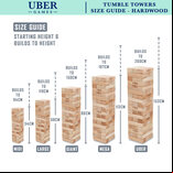 Uber Games Uber Tumble Tower in storage bag - Hardwood