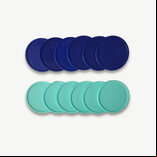 Pack of 12 Spare Discs / Counters for Deluxe Wooden Giant 4-in-a-Row Game (6 Navy, 6 Sky Blue)