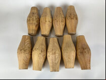 Set of 9 Bristol Skittle Pins (10 x 4.5 inch, Laminated Rubberwood)