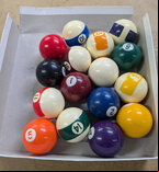 Aramith Screen Printed Pool Balls - 1 & 7/8 inch