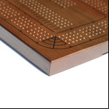 4 Track Classic Cribbage Set, Solid Oak