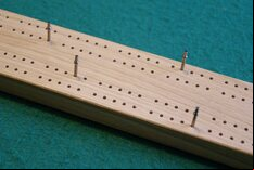 Chunky Hand-Made Oak Cribbage Board