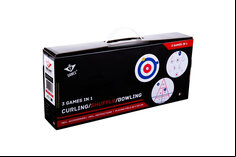 3-in-1 Curling, Table Shuffleboard and Bowling Game - 120cm