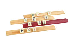 Set of 4 large Mah Jong (Mahjong) Tile Racks with ledges - 40cm