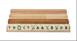 Set of 4 large Mah Jong (Mahjong) tile Racks with ledges - 39cm