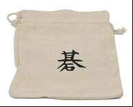 Linen Bags for Go Stones, Pair, 24 x 18cm