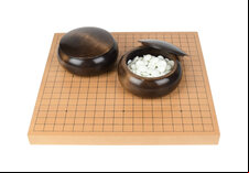 Go Masters Intermediate Go Set - Wooden Board, Glass Stones & Bowls
