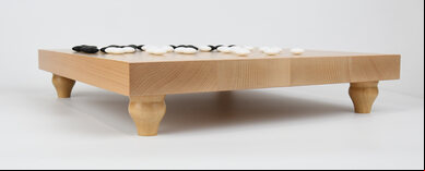 Masters Go Set with Raised Wooden Board & Yunzi Go Stones