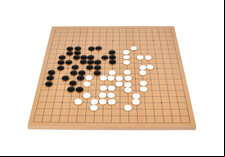 Go Masters Intermediate Go Set - Dual Side Board, Glass Stones & Bowls